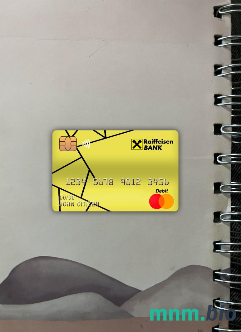 Croatia Raiffeisen bank master obciążyć card wygląd fotograficzny skan PSD + zdjęcie